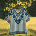 Women's Bohemian Vacation Floral Pattern T-shirt artswardrobe