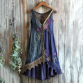 Vintage Floral Lace Gradient Art Comfy Tank Dress artswardrobe
