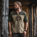 Men's Viking Celtic Knot Life Of Tree Linen Shirt artswardrobe