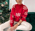 Annelie® | Women's winter sweater with a snowflake pattern