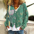 Comstylish Metallic Floral Women'S Cardigan Sweater