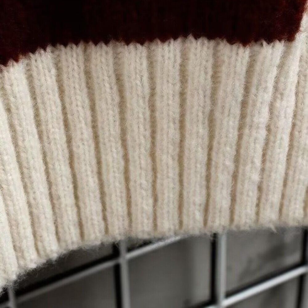 JO | Patchwork jacquard knitted sweater
