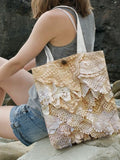 Vintage Lace Floral Embroidered Women's Canvas Bag artswardrobe