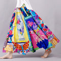 Women's Bohemian Floral Cotton And Linen Skirt artswardrobe