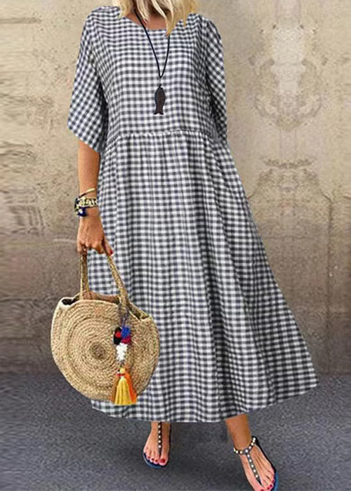 Summer Orange Geometry Print Short Sleeve Dress