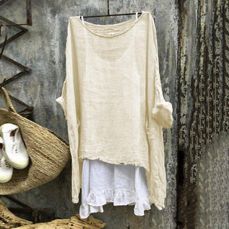 Solid basic simple V-neck shirt