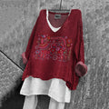 Women's Bird And Cat Embroidery Art Cotton And Linen Shirt artswardrobe