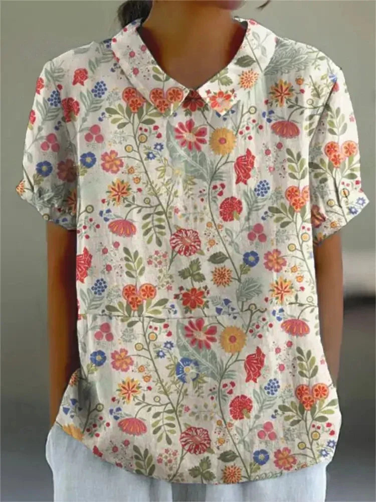 LM | Blouse with floral print for women