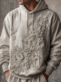 Men's Casual Retro Bohemian Embroidered Print Hoodie artswardrobe
