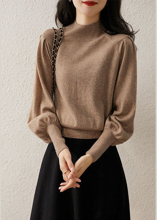 Diy Khaki Patchwork Knit Sweaters Winter