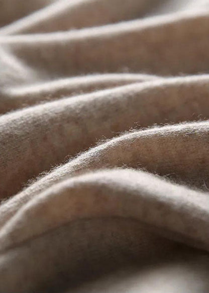 Diy Khaki Patchwork Knit Sweaters Winter