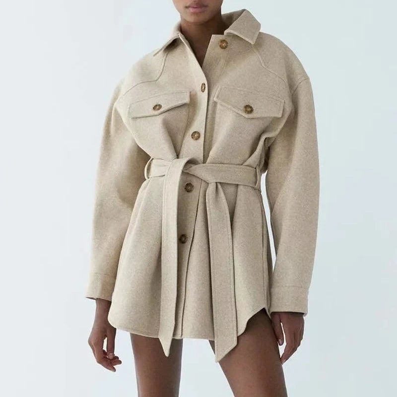 JO | Ladies' shirt jacket with belt