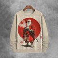 Comstylish Men's Santa Claus Warrior Art Print Casual Sweatshirt