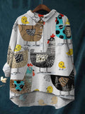 Women's Colorful Chick Print Shirt