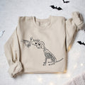Comstylish Mexican Day Of The Dead Cute Puppy Skull Lover Graphic Cozy Sweatshirt