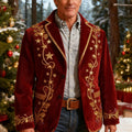 Men's Casual Christmas Print Jacket artswardrobe