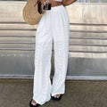 Vintage Classy Ace Embroidery Art Wide-leg Pants artswardrobe