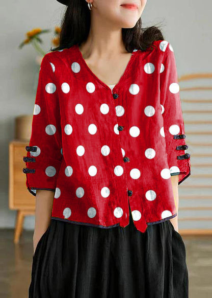 Red polka dots/Ships 15 Days