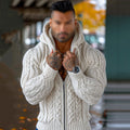 Men's Fairman Island Vintage Knit Zip-Up Hoodie artswardrobe