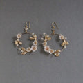 Vintage Flower Hoop Earrings