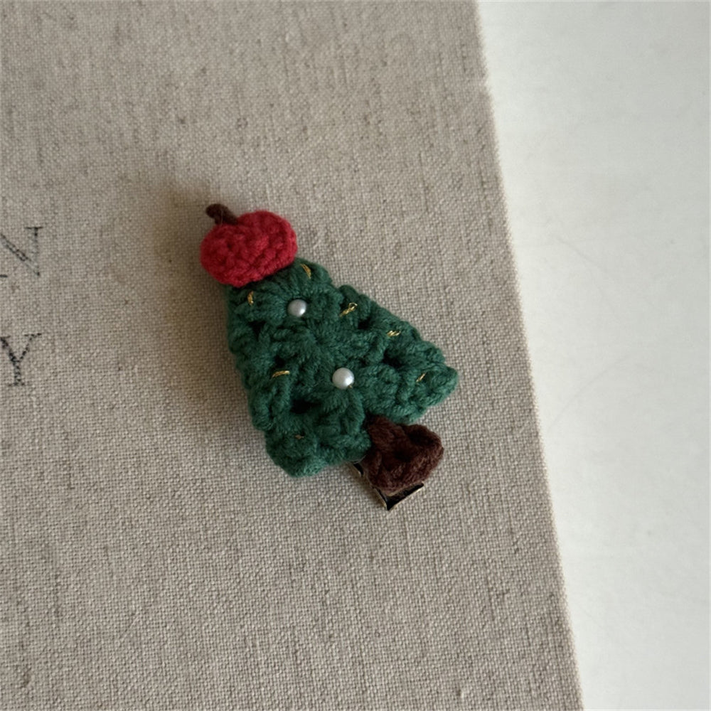 Comstylish Christmas Handmade Crochet Hair Clip