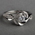 Vintage Spiral Zirconia Ring