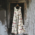 Women's Vintage Dachshund Casual Linen And Cotton Midi Dress artswardrobe