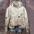 Comstylish Vintage Wild Floral Art Print Casual Sweatshirt