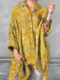 Women's Elegant Simple Floral Pattern Cotton Shirt