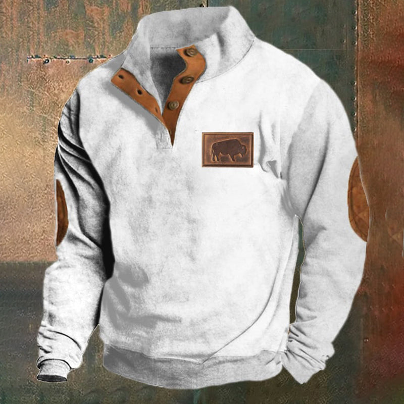 Men's Western Vintage Style Sweatshirt elevenforest