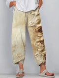 Lace Floral Patchwork Vintage Linen Pants artswardrobe