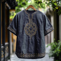 Men's Viking Celtic Knot Art Linen T-shirt artswardrobe