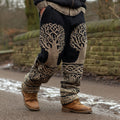 Men's Viking Tribal Celtic Knot World Tree Art Cozy Knit Pants artswardrobe