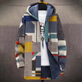 Retro Geometric Pattern Plush Thickened Long Sleeved Sweater Jacket Cardigan elevenforest