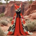 Vintage Floral Patchwork Pattern Art Tank Dress artswardrobe