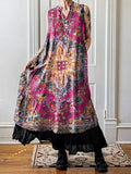 Women's Retro Ethnic Totem Art Print Casual Sleeveless Cotton Pocket D