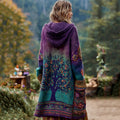 Comstylish Women's Tree Of Life Gradient Cozy Hooded Cardigan