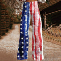Women's Vintage Independence Day Floral Patch Jeans artswardrobe