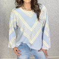 Cozy Lace Patchwork New Round Neck Women's Shirt artswardrobe