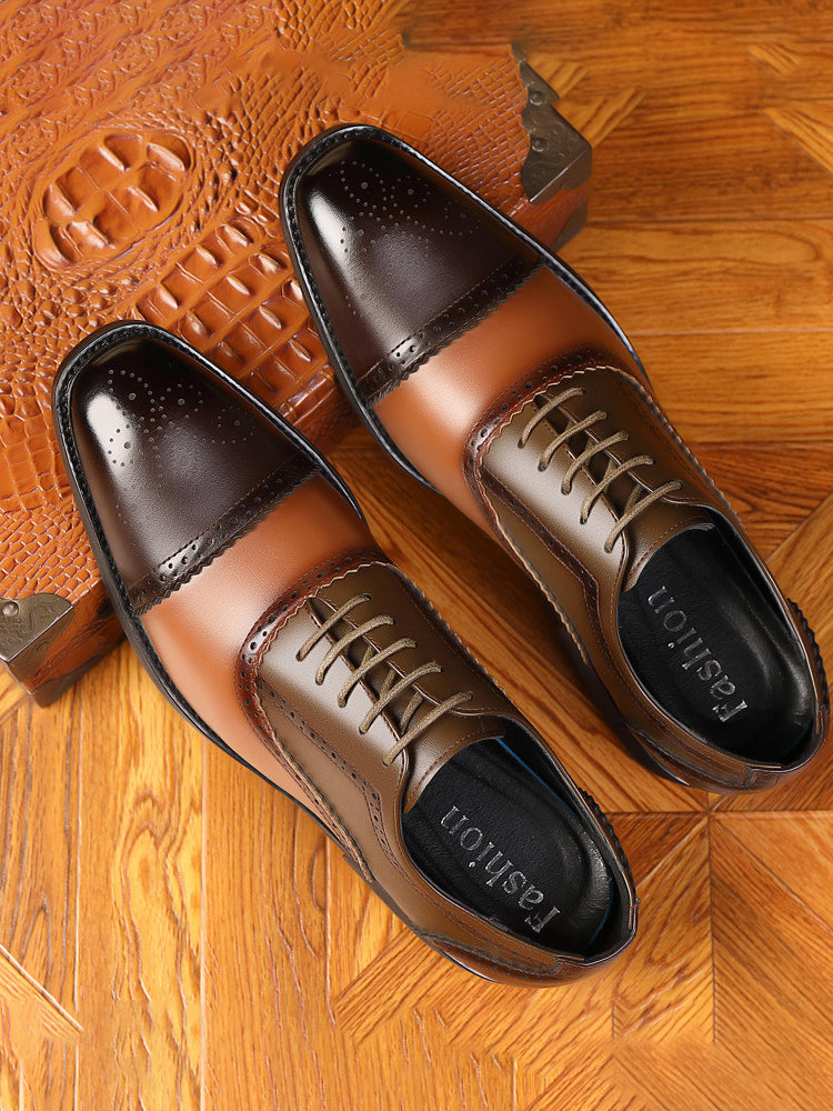 Men's Classic British Brogue Leather Shoes artswardrobe