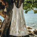 Holiday Ocean Shells Starfish Embroidered Lace Art Mini Tank Dress artswardrobe