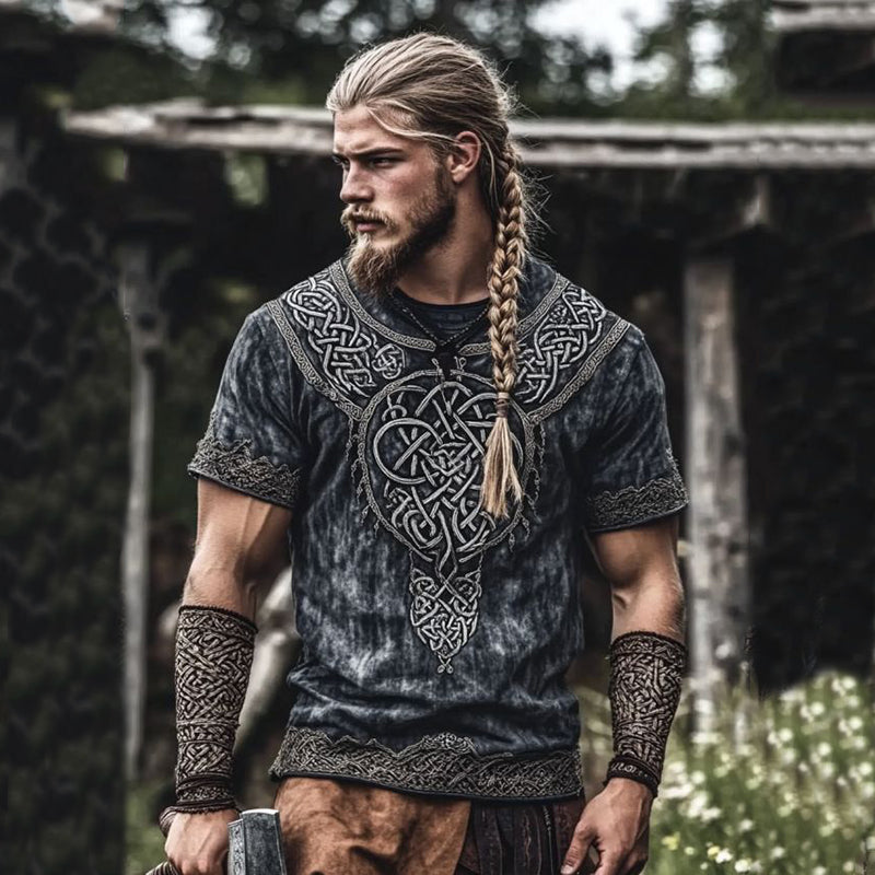 Men's Viking Celtic Knot Art Casual T-shirt artswardrobe