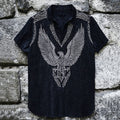 Men's Eagle Totem Celtic Knot Lapel Short Sleeve Shirt artswardrobe