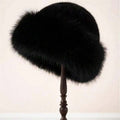 Comstylish Vintage Basic Cozy Fur Trim Knit Hat