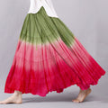 Vintage Summer Watermelon Contrast Colors Pattern Flowy Wide Skirt artswardrobe