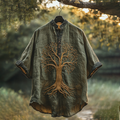 Men's Viking Celtic Mythical Life Stand-up Collar Shirt artswardrobe