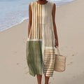Women's Abstract Geometric Art Print Design Midi Tank Dress artswardrobe