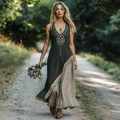 Vintage Viking Tribal Celtic Knot Art Linen Tank Dress artswardrobe