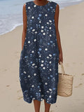Women's Vintage Floral Print Dress artswardrobe