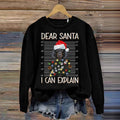 Comstylish Christmas Dear Santa Dachshund Art Print Casual Sweatshirt
